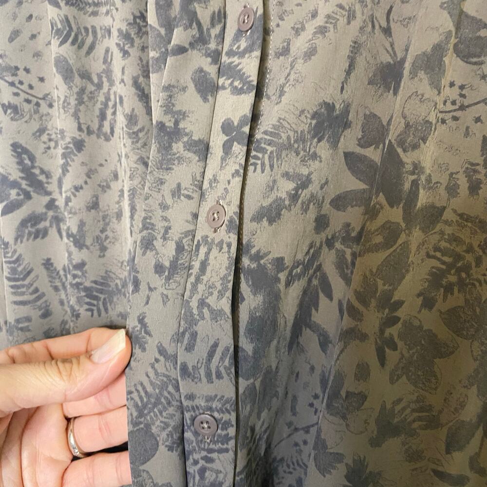 REI Cooperative Womens Active Travel Office Shirt Dress Botanical Print Medium - Picture 4 of 15